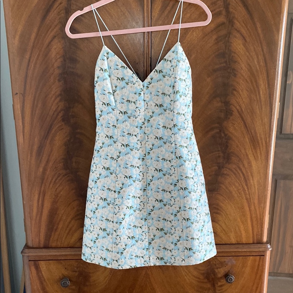 Alice + Olivia Floral Spaghetti Strap Dress
